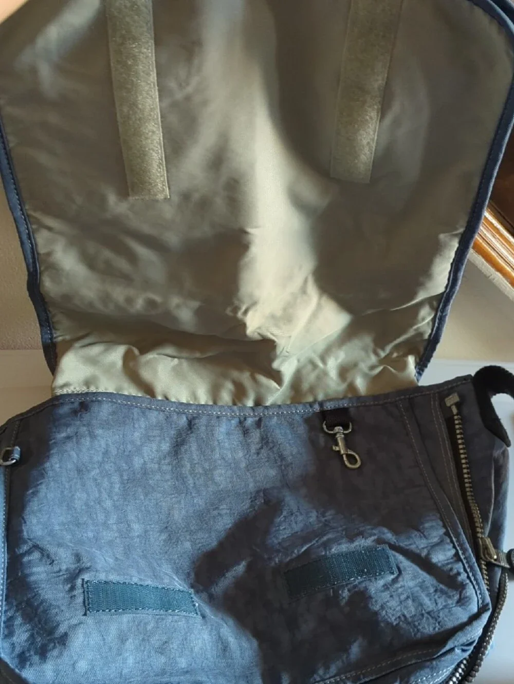 Kipling Slate Blue Nylon Messenger Bag